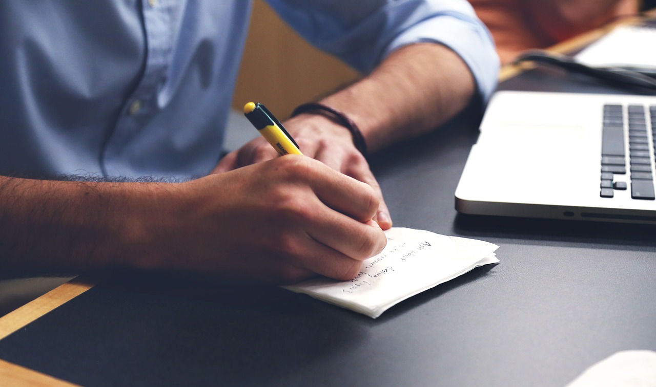 Person working at their desk