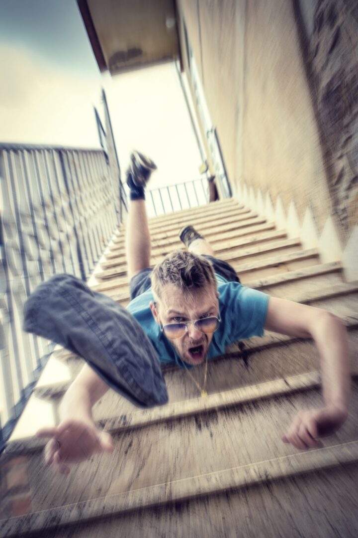 Man Falling Down a Step