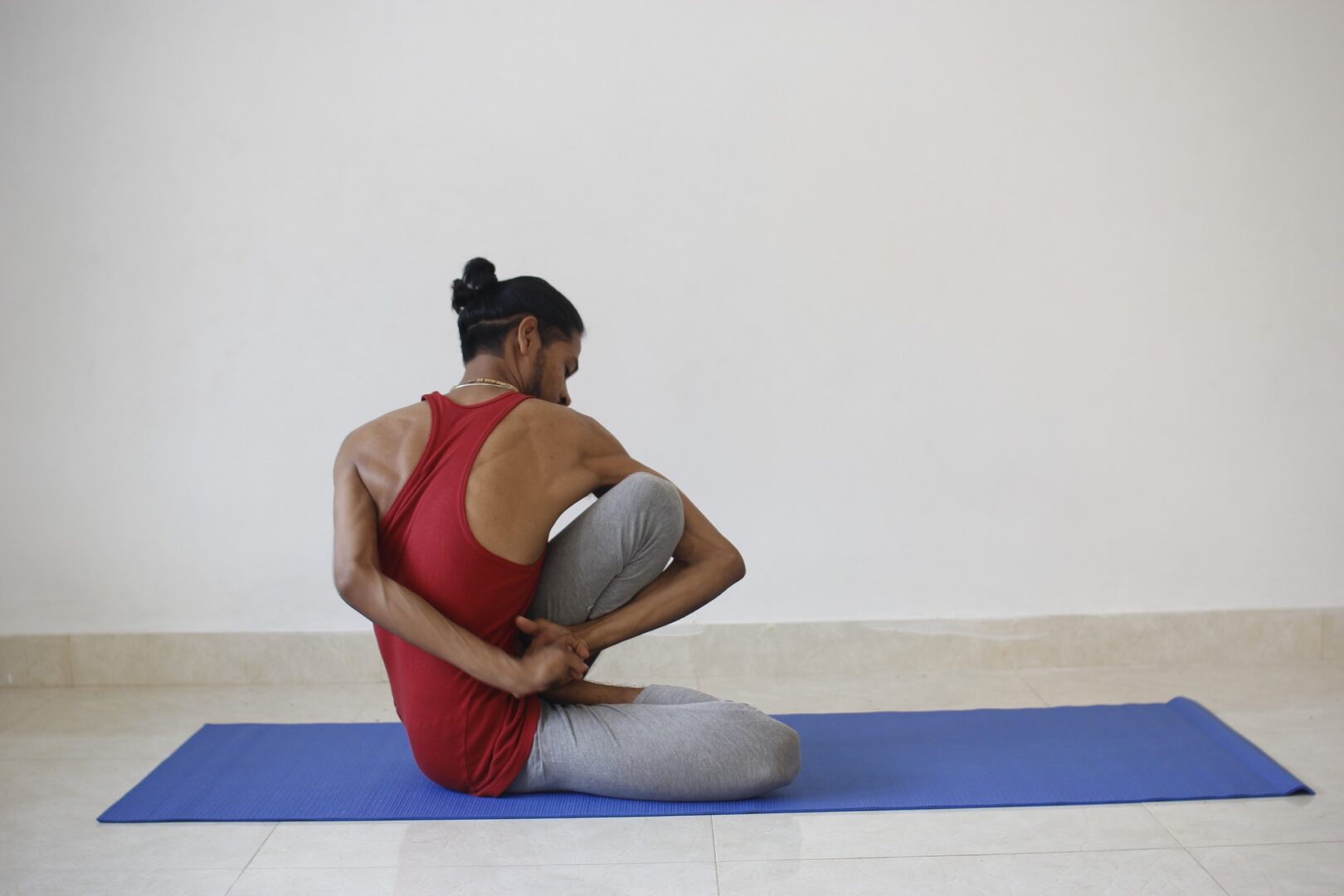 Man doing yoga pose